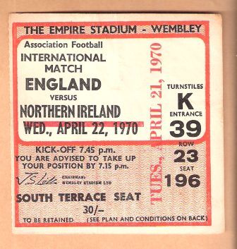 ENGLAND v N.IRELAND