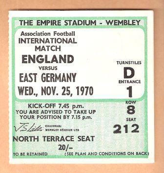 ENGLAND v E.GERMANY