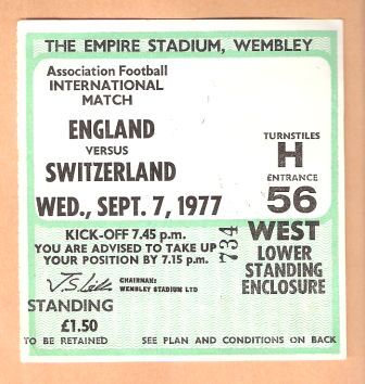ENGLAND v SWITZERLAND