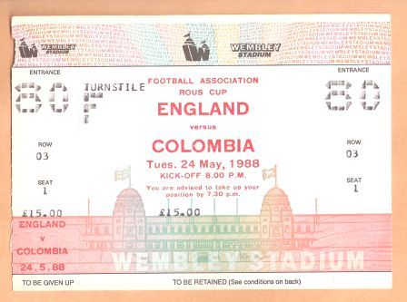 ENGLAND v COLOMBIA