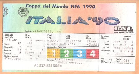 WEST GERMANY v CZECHOSLOVAKIA. Quarter Final.