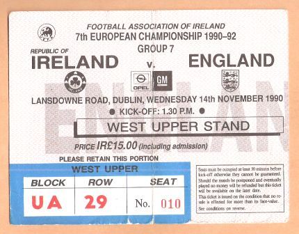 REP.IRELAND v ENGLAND