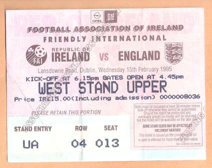 REP.IRELAND v ENGLAND