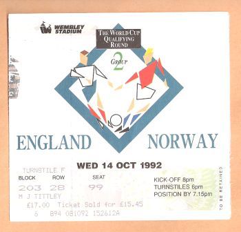 ENGLAND v NORWAY