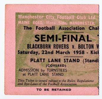 Bolton V Blackburn Semi-final-ticket