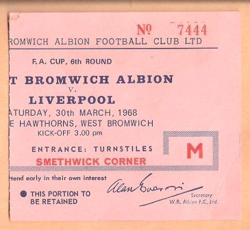 West Brom V Liverpool R6-ticket