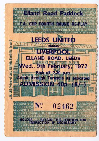 Leeds V Liverpool R4-replay-ticket