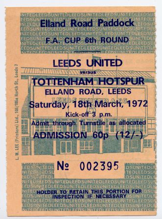 Leeds V Tottenham R6-ticket