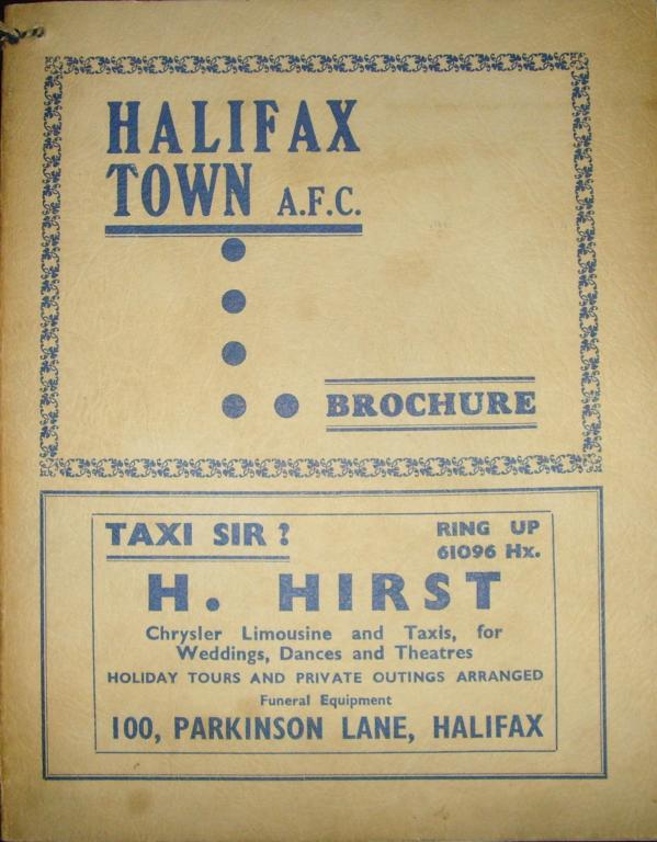 1935 Halifax Town Afc Souvenir Brochure