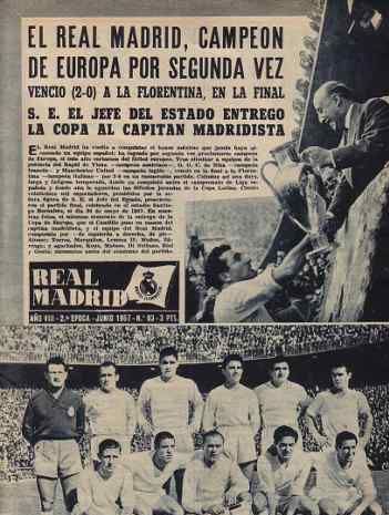 1957 European Cup Final Real Madrid V Fiorentina