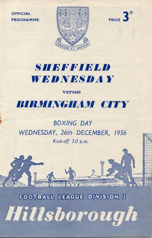 Swfc V Birmingham 26 Dec 1956