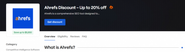 Ahrefs Discount