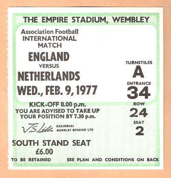 ENGLAND v NETHERLANDS