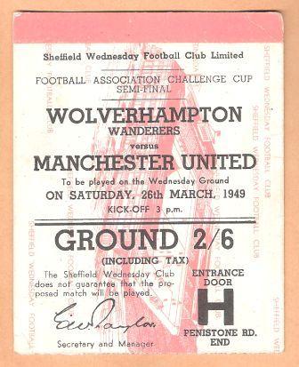 Wolves v Man Utd. Semi Final 1949.