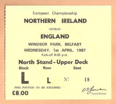 N.IRELAND v ENGLAND