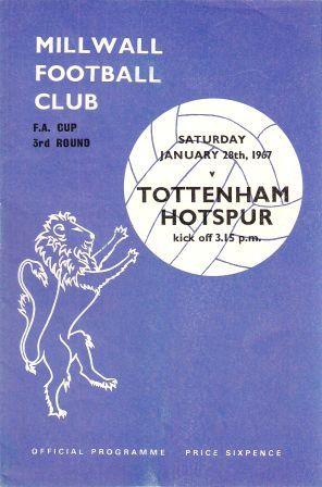 Millwall V Tottenham Round 3 Programme