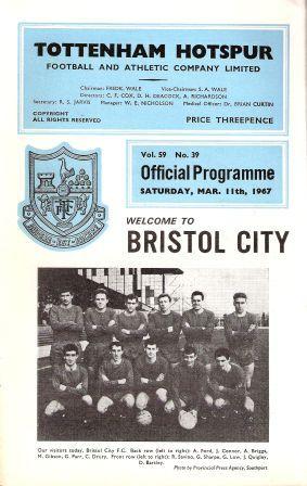 Tottenham V Bristol City. Round 5 Programme.