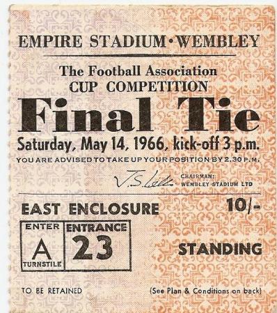 1966 Fa Cup Final Ticket