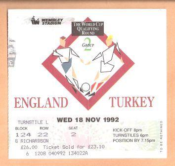 ENGLAND v TURKEY
