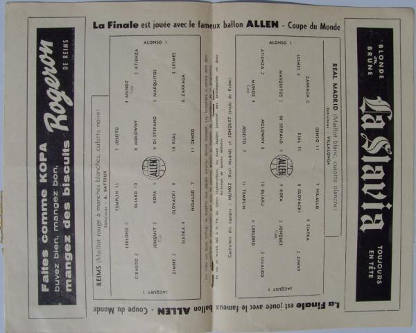 1956 European Cup Final Reims V Real Madrid