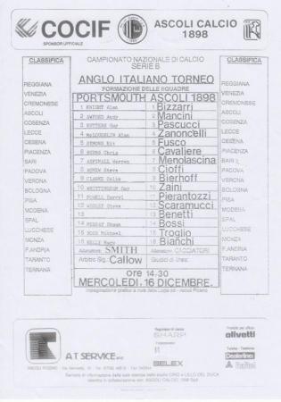 Ascoli Teamsheet