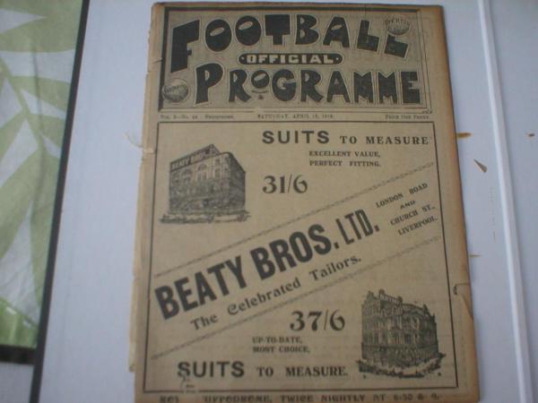 1913 Liverpool V Bolton Wanderers