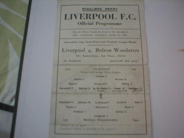 1943 Liverpool V Bolton