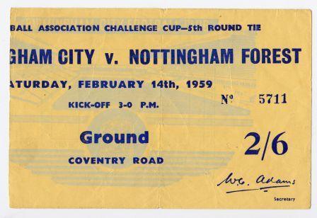 Birmingham V Forest R5-ticket