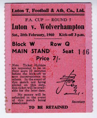 Luton V Wolves R5-ticket