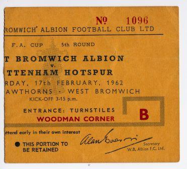 West Brom V Tottenham R5-ticket