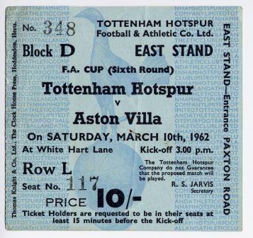 Tottenham V Aston Villa R6-ticket