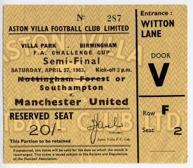 Man Utd V Southampton Semi-final-ticket