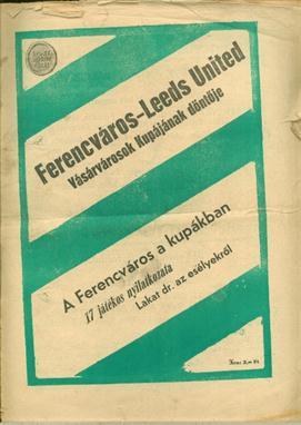 Ferencvaros v Leeds United (1969 Fairs Cup Final)