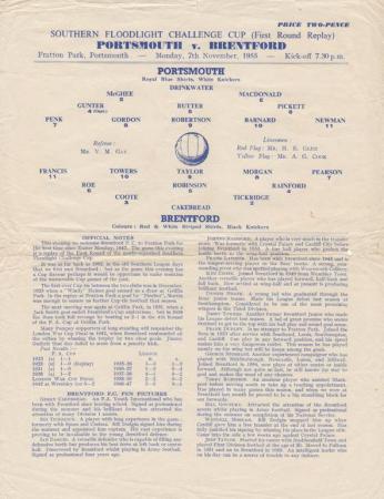 1955/56 Home V Brentford