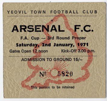 Yeovil V Arsenal R3-ticket