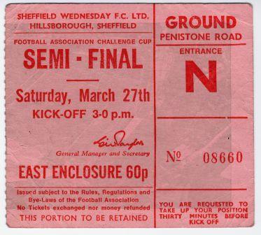 Arsenal V Stoke Semi-final-ticket