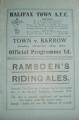 1933/34 Halifax Town v Barrow