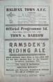 1934/35 Halifax Town v Barrow