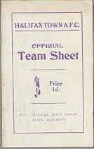 1926/27 Halifax Town V Accrington Stanley (friendly)