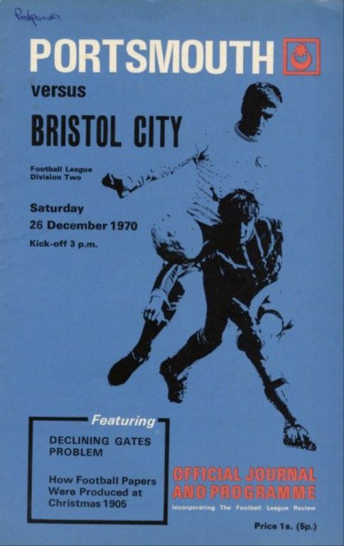 Bristol City  (home) 26/12/1970
