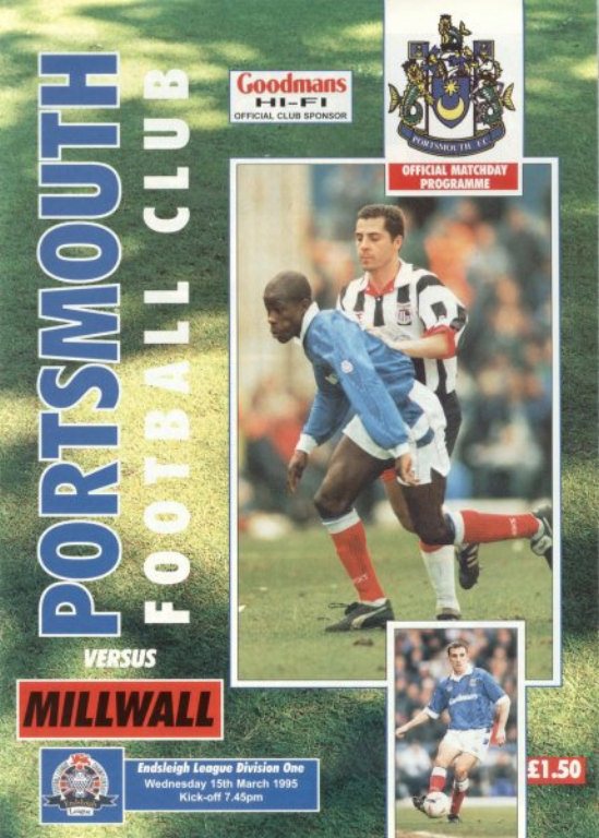 Millwall (home) Wrap Around Cover 15/3/1995