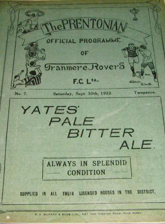 1922/23 Tranmere Rovers V Halifax Town