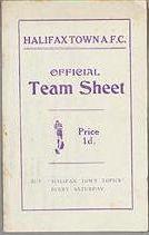 1926/27 Halifax Town V Accrington Stanley (friendly)