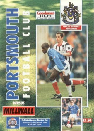 Millwall (home) Wrap Around Cover 15/3/1995