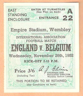 ENGLAND v BELGIUM