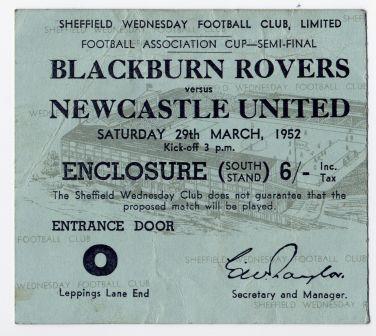 Newcastle V Blackburn Semi-final-ticket