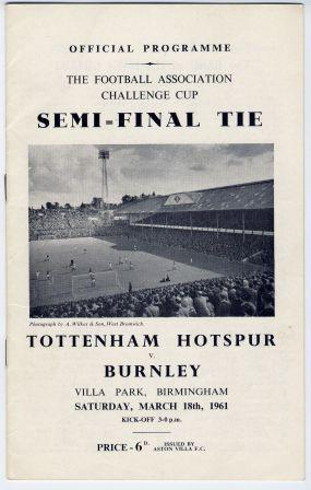 Tottenham V Burnley Semi-final-programme
