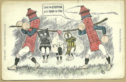 1907 Crystal Palace V Everton Postcard