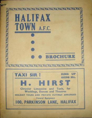 1935 Halifax Town Afc Souvenir Brochure
